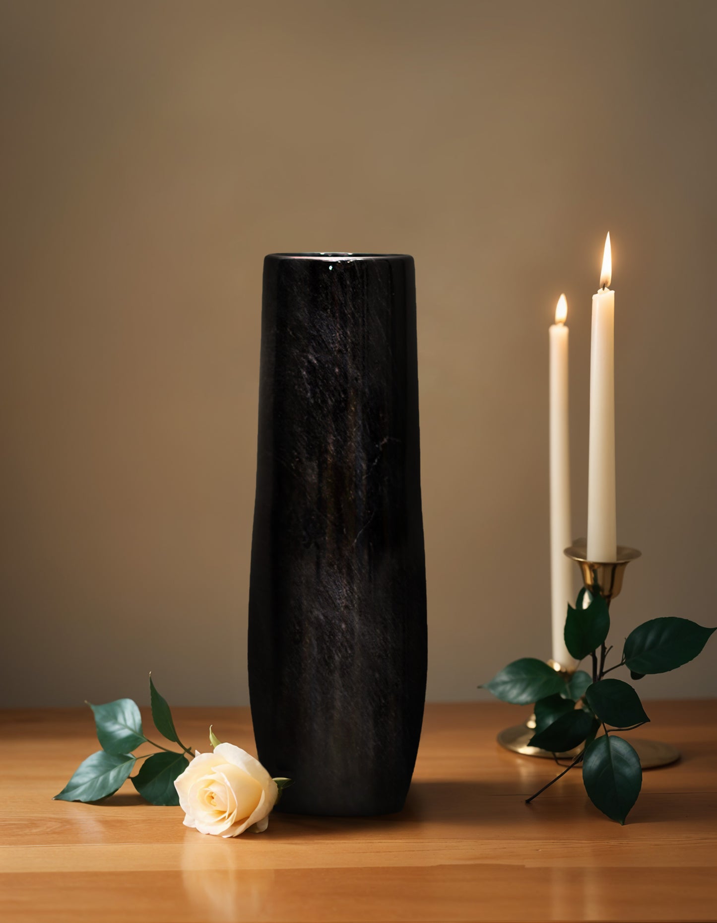 Luxe Tube Vase Black