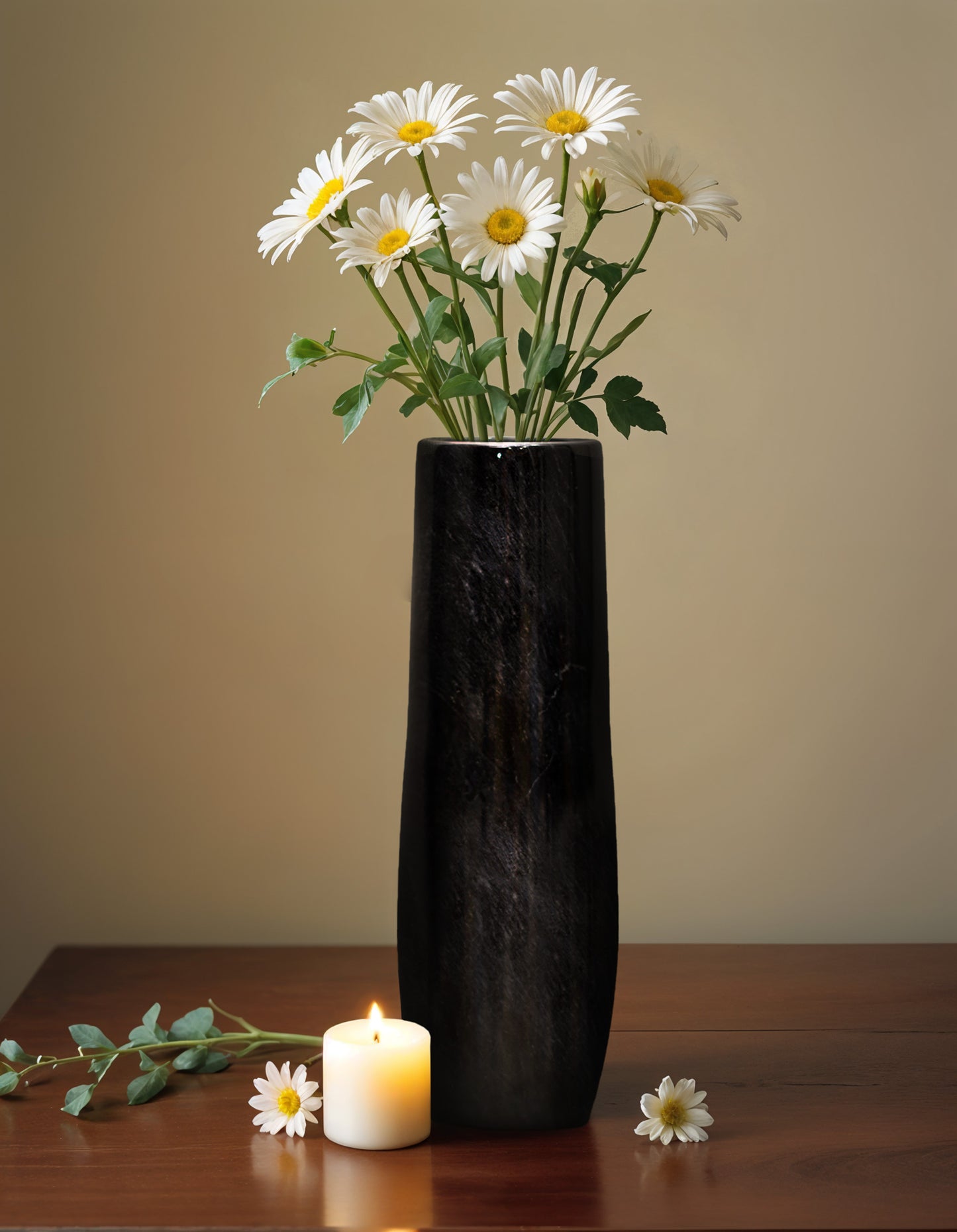 Luxe Tube Vase Black